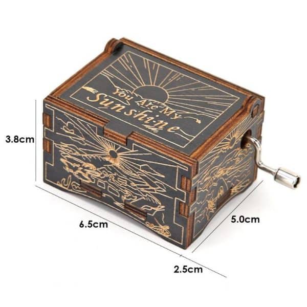 Boîte à musique à main en bois – Image 5