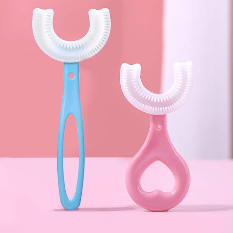 Brosse à dents en silicone souple en forme de U pour enfants – Image 4