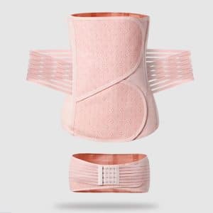 Ceinture abdominale post-partum pour réduire le ventre. Ensemble de 2 pièces sculpant la taille. Corset lisse pour femmes