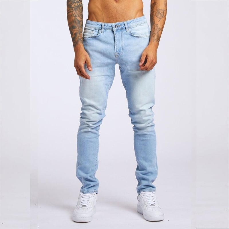 Jeans taille haute coupe slim pour hommes – Image 5