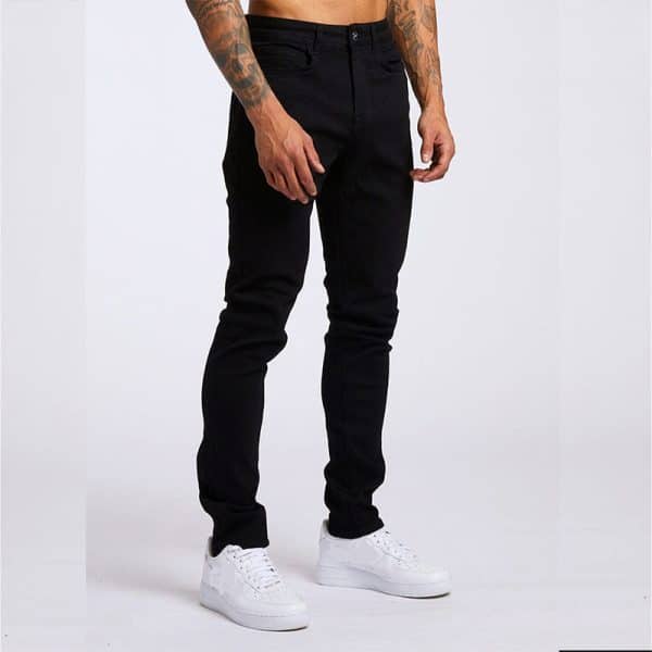 Jeans taille haute coupe slim pour hommes – Image 4