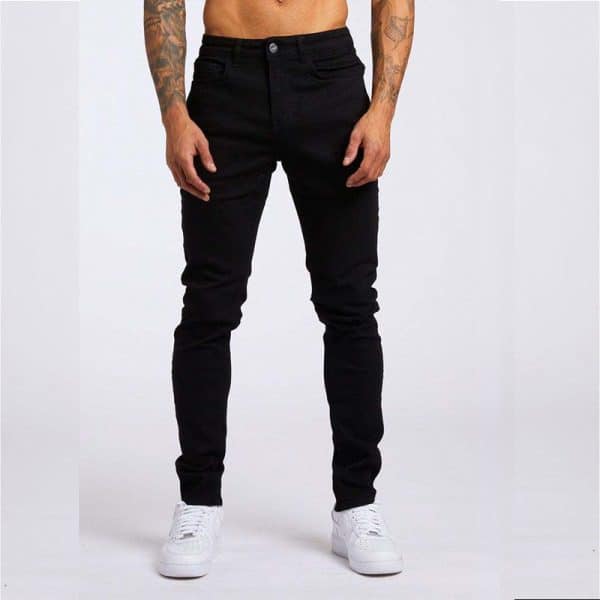 Jeans taille haute coupe slim pour hommes – Image 7