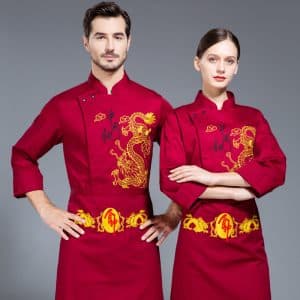 Veste de cuisine. Veste de restaurant-pizzeria à manche longues pour hommes et femmes