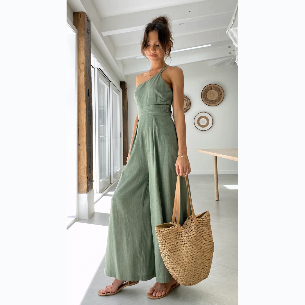 ChicCotton™ – Combinaison Femme Chic Ample et Élégante en Coton Respirant