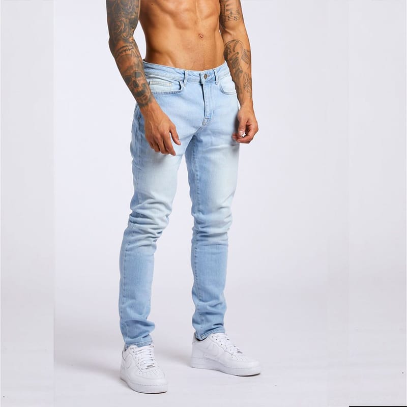 Jeans taille haute coupe slim pour hommes – Image 3