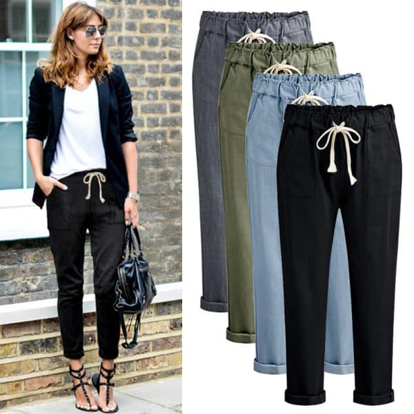 Pantalon ample à neuf points pour femmes