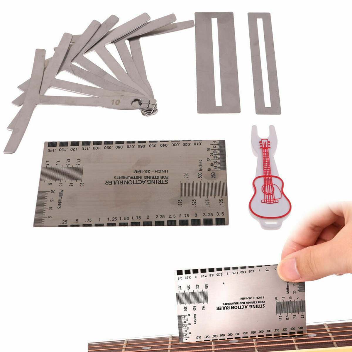 11 pièces. Outil de réparation de guitare 4 en 1 – Image 5