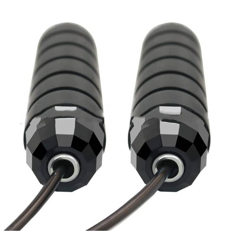 Corde à Sauter Fizyo En Acier – 330 Cm De Long – Poignées Antidérapantes 15 Cm – Roulement à Billes – Réglable Pour Taille Jusqu'à 2 M
