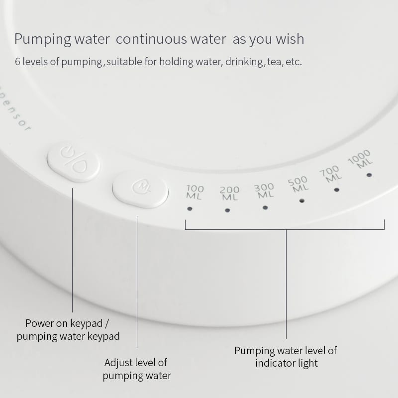 Distributeur de bureau. Pompe à eau électrique. Distributeur automatique de pompe à bouteille d'eau. Distributeur de pompe à eau rechargeable – Image 7