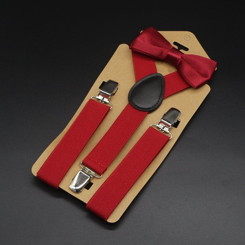Ensemble Bretelles élastiques Et Nœud Papillon Pour Homme - Largeur 2.5 Cm - Taille Ajustable - Cravate Alternative élégante