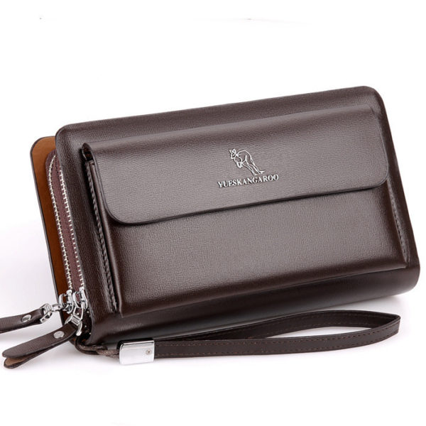 Pochette kangourou en cuir pour homme – Image 8
