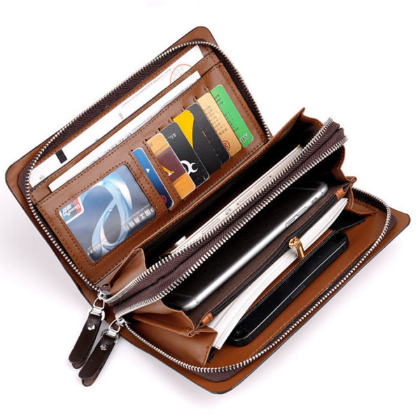 Pochette kangourou en cuir pour homme – Image 4