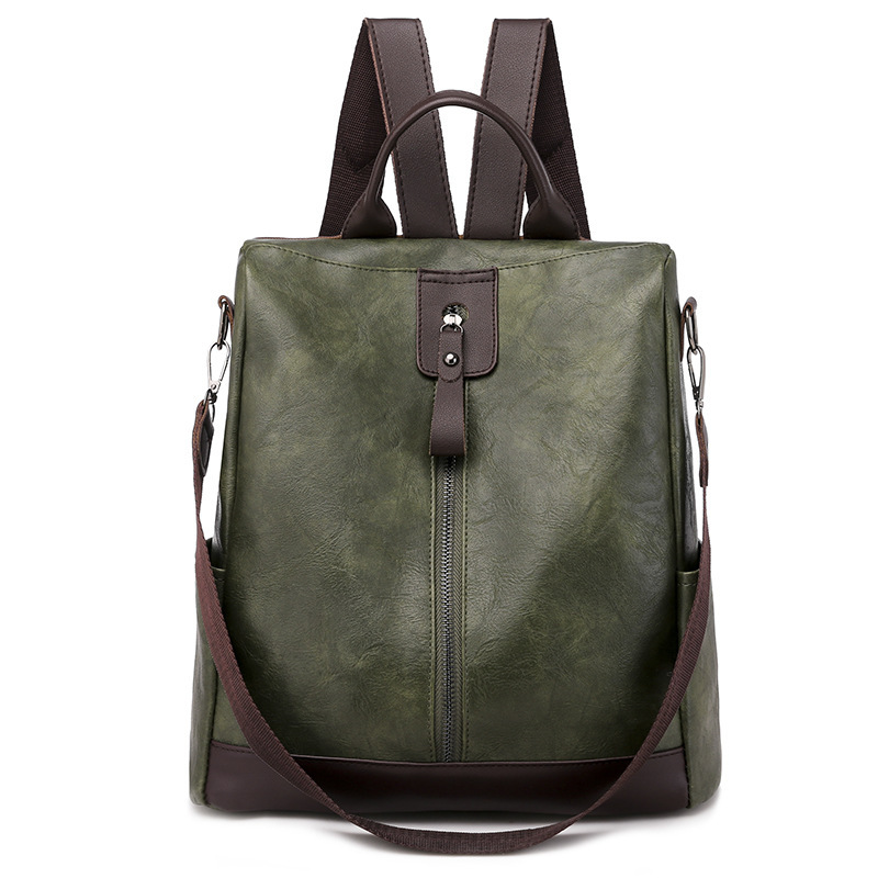 Sac à dos en cuir souple antivol pour femmes – Image 2