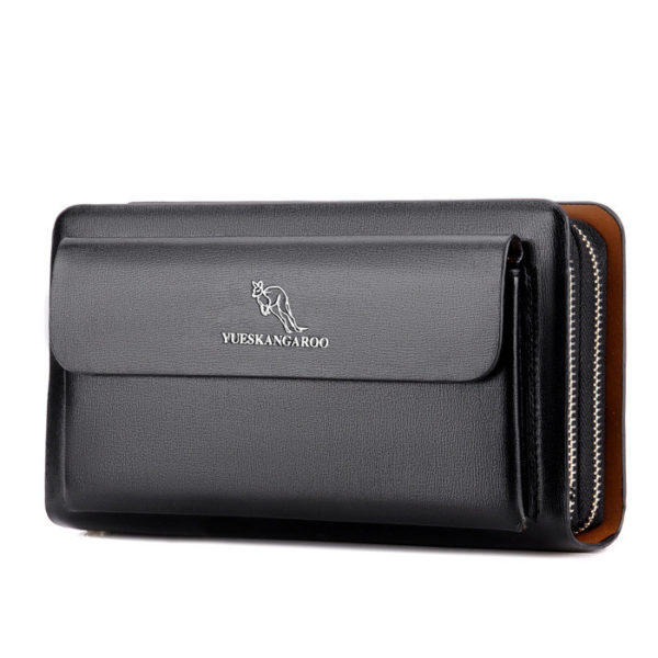 Pochette kangourou en cuir pour homme – Image 3
