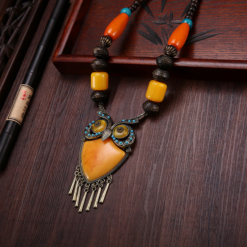 Collier de perles en bois de style ethnique – Image 6