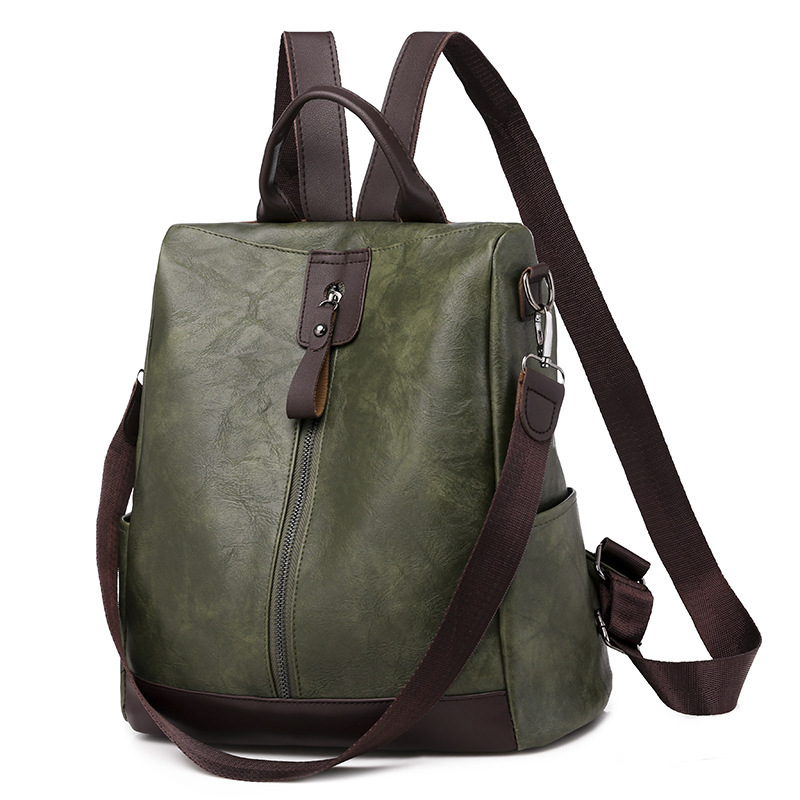 Sac à dos en cuir souple antivol pour femmes – Image 8
