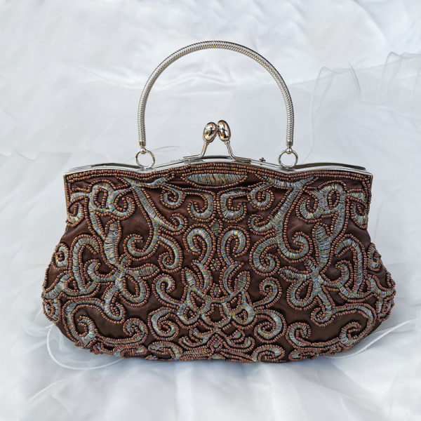 Sac de banquet rétro. Brodé de perles à la main pour femmes – Image 2