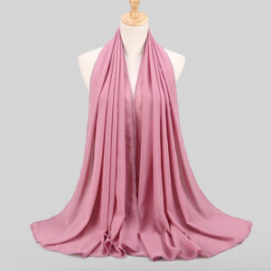 Écharpe en mousseline de soie perlée très élégante pour femmes