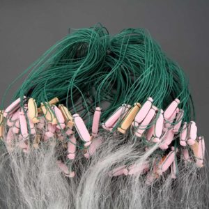 Filet de pêche maillant en monofilament vert blanc