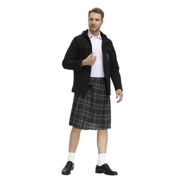 Jupe de fête écossaise taille haute élastique demi-corps – Image 6