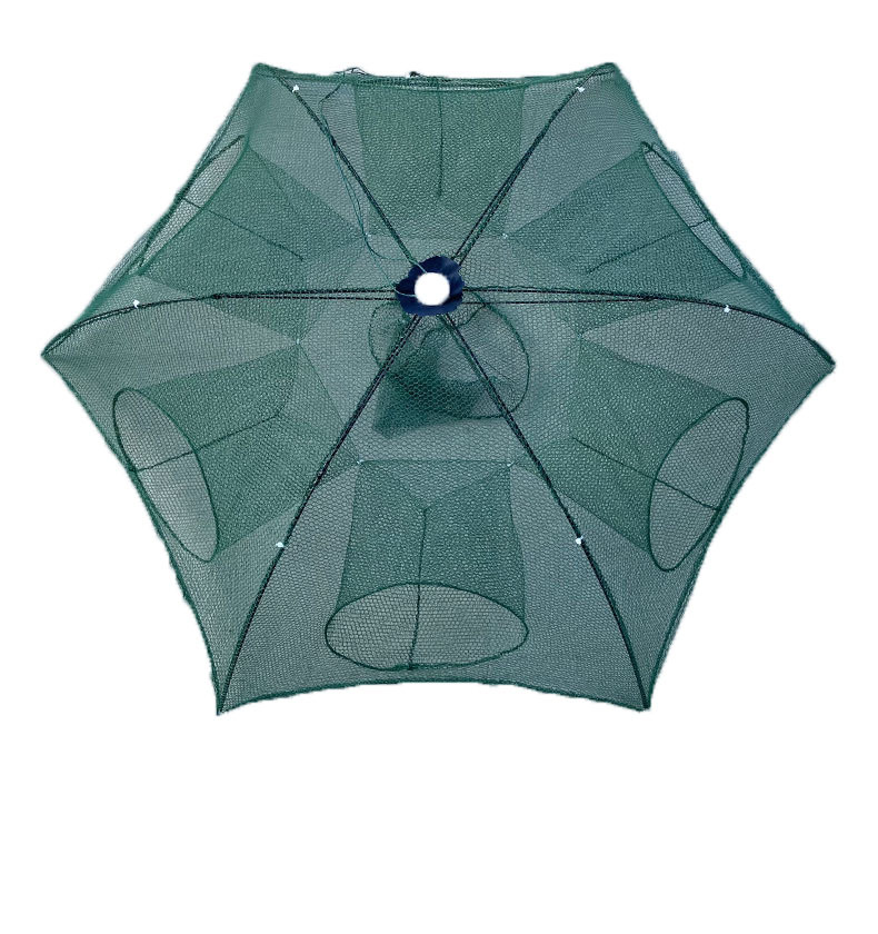 Filet Pliable Multi-couches Filet De Pêche Pliable 80x80x35 Cm - Pour Crabes, Crevettes, Poissons - Piège à Appâts Portable Et Résistant Piege Crevette