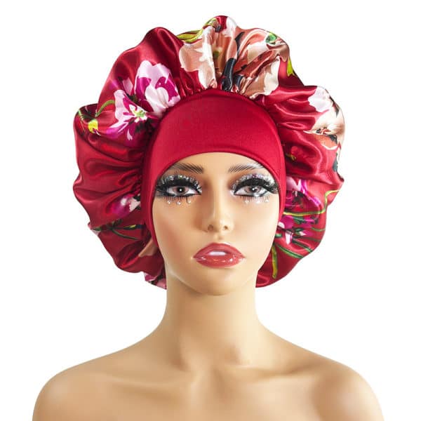 Bonnet de nuit en satin à larges bords pour femmes – Image 3