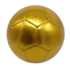 Ballon de football doré. Football d'or.