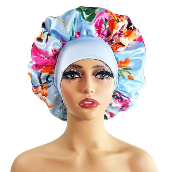 Bonnet de nuit en satin à larges bords pour femmes – Image 9