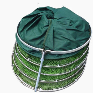 Anneau d'acier de pêche collé et épaissi. Pochette pour filet de pêche
