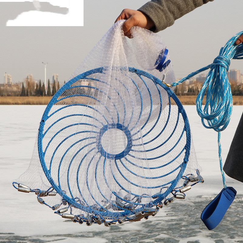 Filet de coulée monofilament. Filet de coulée à la main. Filet de protection des poissons. Roue de pêche