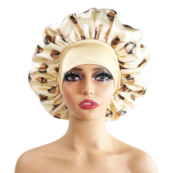 Bonnet de nuit en satin à larges bords pour femmes – Image 10