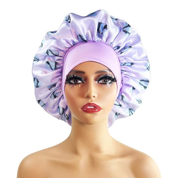 Bonnet de nuit en satin à larges bords pour femmes – Image 6