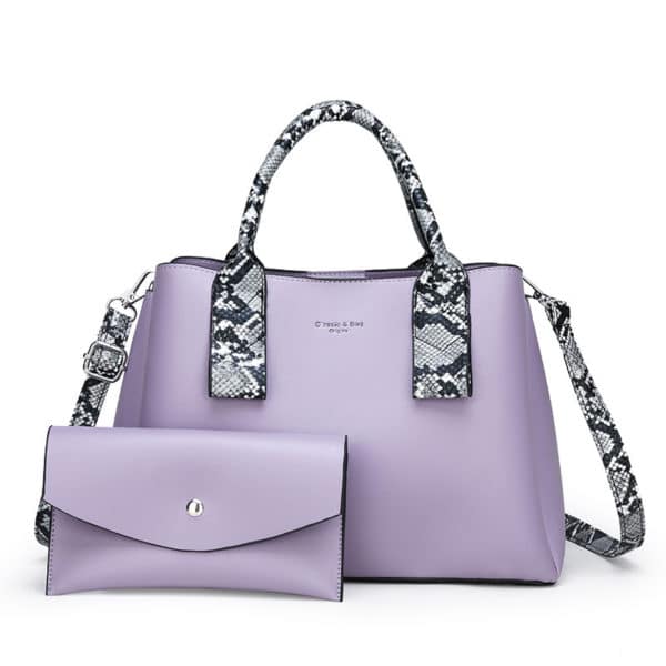2 Pièces. Sac à main en cuir pour femmes. Sac diagonal à une épaule – Image 6