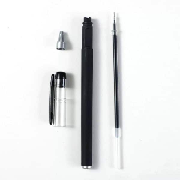 20 pièces et 50 recharges. Stylo seringue noire givrée neutre – Image 4
