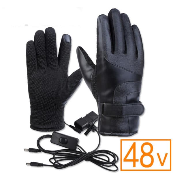 2 pièces. Gants chauffants électriques en cuir à régulation de température à quatre vitesses pour hommes et femmes – Image 5