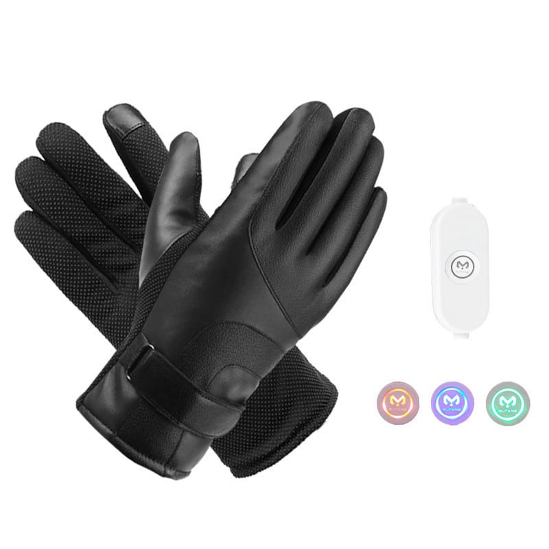 2 pièces. Gants chauffants électriques en cuir à régulation de température à quatre vitesses pour hommes et femmes – Image 4