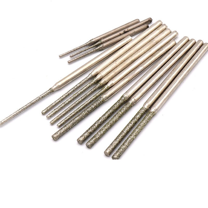 30 pièces. Aiguilles de poinçonnage en jade perceuse d'agate, alésage d'ambre – Image 4