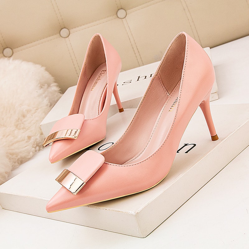 Escarpins à talons hauts pour femmes chaussures de mariage à fond