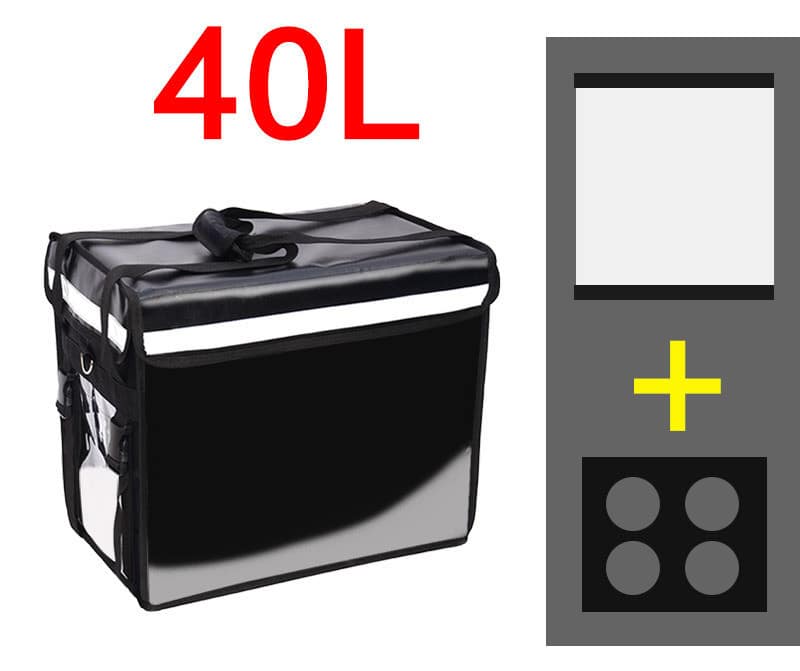 Sac Isotherme De Livraison Pour Pizza 14" - Isolation Thermique - Poignée Renforcée - Fenêtre D'identification - Cuir PU - 3