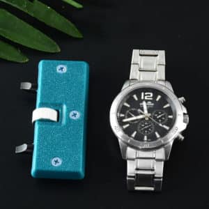 Ouvre-montre à tête ronde à deux pattes. Outil de réparation de montres portable à deux pattes