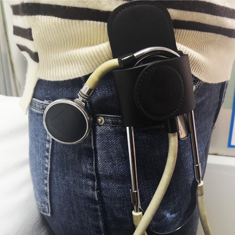 Manchon de protection en cuir pour stéthoscope. Housse de protection pour stéthoscope
