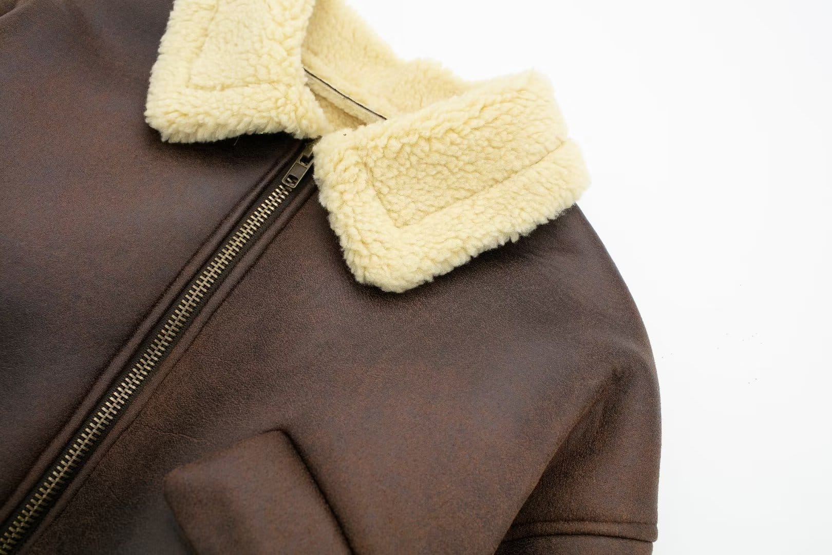 Veste à la mode avec revers, manches longues et fermeture à glissière double faces pour femmes – Image 6