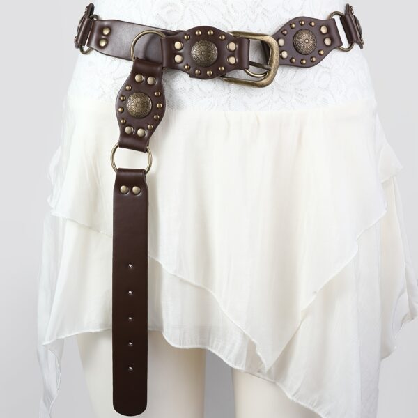 Ceinture à boucle métallique tendance pour femmes