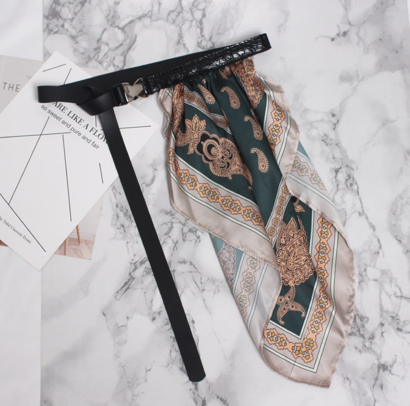 Ceinture de foulard sans perforation à la mode vintage pour femmes – Image 5