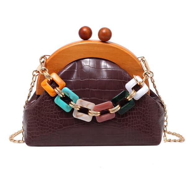 Sac pour femmes tendance. Sac style ethnique à chaînes – Image 5