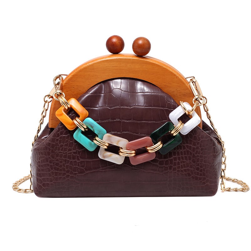 Sac pour femmes tendance. Sac style ethnique à chaînes – Image 5
