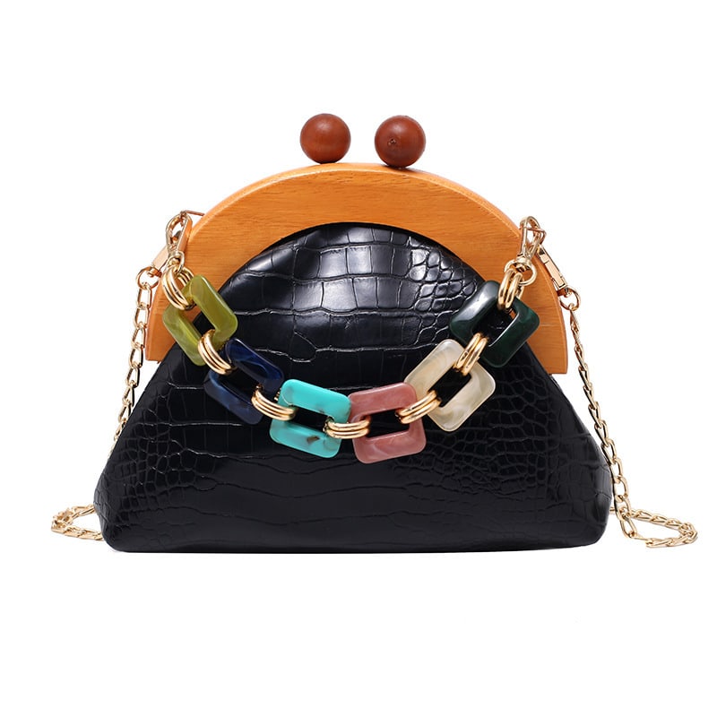 Sac pour femmes tendance. Sac style ethnique à chaînes – Image 3