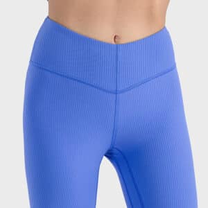 Collant de sport pour femmes avec côtes verticales pour la course à pied et le fitness