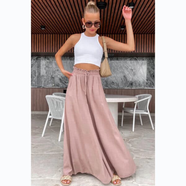 Pantalon élastique large pour femmes – Image 7