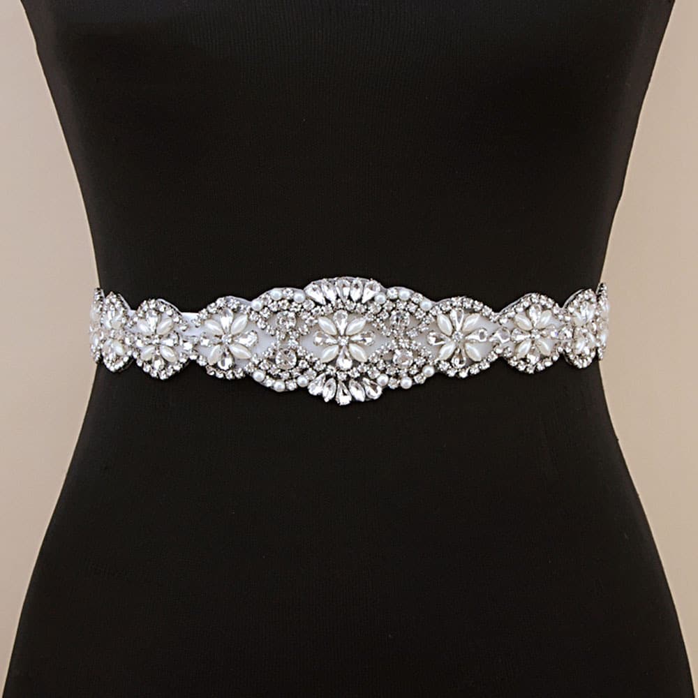 Ceinture de mariage avec décoration en strass pour femmes